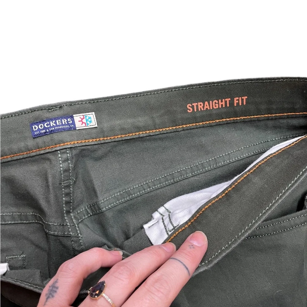 Dockers Green Chinos with Straight Legs